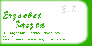 erzsebet kaszta business card